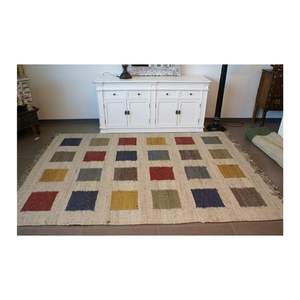 Alfombra tejida plana de algodón Multicolor al mejor precio Dhurrie tejida a mano decorativa para espacios artísticos, sala de juegos o interiores creativos - Product Image 4