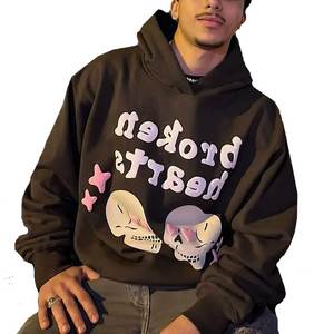 เสื้อฮู้ดผู้ชายแบบสวมหัวผ้าหนามีฮู้ดปักโลโก้ผ้ากำมะหยี่สำหรับใส่ได้ทั้งชายและหญิงดีไซน์แบบกำหนดเอง - Product Image 6