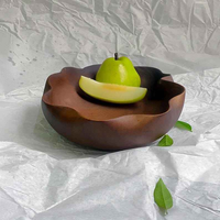 Ensemble de bols en bois massif poli, légers, écologiques, de haute qualité, style antique, pour la maison, l'hôtel, le restaurant, Pâques, artisanat