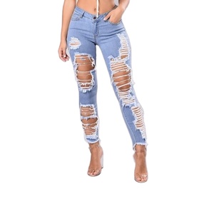 ขนาดบวกสุภาพสตรีJeanกางเกงStreetwearผู้หญิงด้อยกางเกงยีนส์ผอมRippedกางเกงยีนส์สตรีส่งออกจากBD - Product Image 6