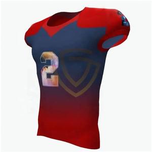 Uniforme de Fútbol Americano Personalizado de Alta Calidad, 100% Poliéster, Diseño Moderno, Conjunto de Camiseta de Manga Corta y Pantalones Cortos Transpirables - Product Image 4