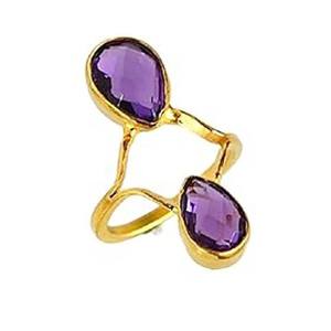 Clásico mejor diseño hecho a mano amatista piedra preciosa cabujón anillo 925 sólida plata esterlina 925 Plata estampada joyería de plata de moda - Product Image 1