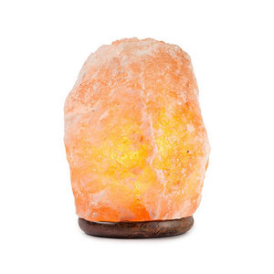 Lampe de sel sculptée en forme naturelle, rose clair, en matériau organique, avec ioniseur de qualité supérieure et emballage - Sian Enterprises - Product Image 1