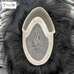 Tupé de pelo Remy humano 100% para hombres REGENT Mono FL atado a mano disponible en ondas naturales y productos rectos de alta demanda al por mayor - Product Image 5