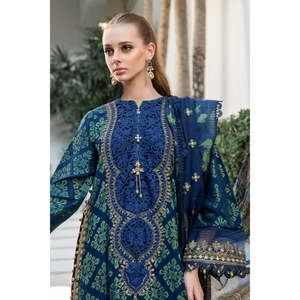 มาเรียบีชุดสูทปักลายสำหรับผู้หญิงแบบหรูหรารุ่น Eid '25 TC-687สีฟ้า EL-23-08 - Product Image 4