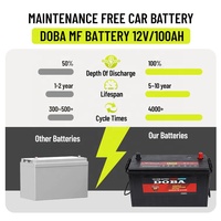Batteries automobiles au plomb sans entretien Dongle N100MF pour démarrage multi-véhicules 12V 100Ah SMF