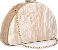 Sacs en résine faits à la main de style luxe de haute qualité concepteur de soirée en argent prêt à expédier mosaïque en laiton de résine époxy avec luxe Matel