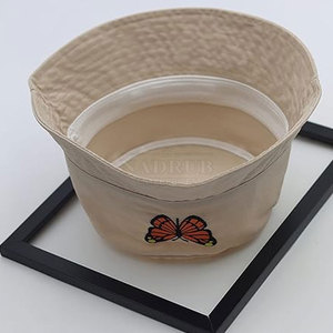 Sombrero de cubo de viaje bordado con tela de secado rápido y diseño plegable Sombrero de cubo de aspecto desgastado con textura suave - Product Image 5