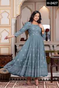 Nueva Función de desgaste diseñador Kurti Sharara traje Anarkali estilo Hit diseño fiesta desgaste con bordado trabajo boda desgaste Kurtis conjunto - Product Image 2