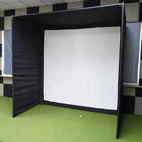 Système d'enceinte de protection à ressorts tressés haute densité avec rembourrage pour l'entraînement de golf en salle