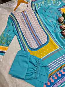 Tendance Designer Indien Pakistanais Bleu Couleur Salwar Kameez Dernier Exclusif Premium Qualité Femmes Fantaisie Indien Pakistanais Vêtements - Product Image 6