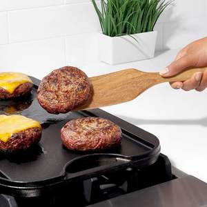 Ustensiles de cuisine en bois Ensemble de spatules en bois Vu à la télévision 5 pièces Ensemble d'ustensiles de cuisine en bois d'acacia naturel - Product Image 6