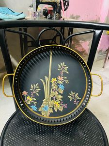 ของตกแต่งบ้านทำเองด้วยถาดกลมทำจากไม้ทาสีด้วยมือที่สวยงามของเราทำจากไม้คุณภาพสูงทนทานไม่ได้ใช้งานสำหรับตกแต่งบ้าน - Product Image 5