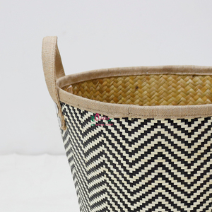 Panier de rangement en feuilles de palmier écologiques, fait à la main, boîte décorative durable pour l'organisation de la maison - Product Image 5