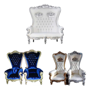Grande demande Vente en gros Chaises de mariage de luxe Chaise trône reine roi à dossier haut pour fête de mariage Produits d'Indonésie - Product Image 3