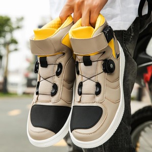 Zapatos reflectantes para carreras de motos para hombre, suela de goma, botas transpirables anticaída para ciclistas de carretera, zapatillas de carreras informales con cambio de marchas - Product Image 2