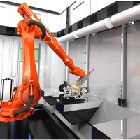Manipulador automático 3D de 6 ejes, brazo robótico, máquina de corte por láser, tipo cerrado para tubos de metal, hojas, cortador láser de fibra AI
