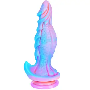 Silicone Plug Flexible Soft Random Curved Dildo Adult Male and Female Sex Toys
