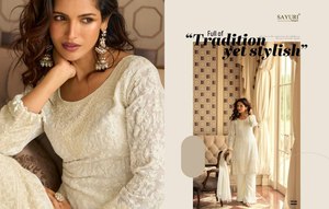 Tela Georgette Sintética de Alta Calidad con Múltiples Detalles y Lentejuelas, Salwar Kameez de Diseño hasta la Rodilla / Ropa Regional Pakistaní - Product Image 2