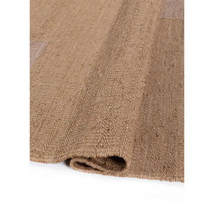Tapis en jute et chanvre tissé plat beige et marron Daaira PDJT-388 pour usage domestique - Product Image 2