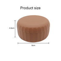 Boîte à Savon de Voyage Portable en Silicone Avec Égouttoir, Récipient de Rangement au Design Moderne, Étui Rond pour la Décoration de Salle de Bain