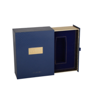 Boîte à parfum vide JDL Clh017 personnalisée avec logo bleu foncé, papier à dérouler pour emballage cadeau et impression personnalisée, directement de l'usine