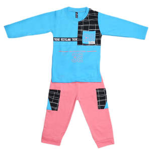 Traje de 2 Piezas de Manga Larga para Niños - Azul - Product Image 1