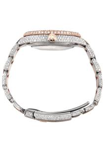 Relojes de cuarzo con tachuelas de diamante cultivadas en laboratorio de moda de lujo de fabricación india para hombre disponibles para precio de exportación - Product Image 4