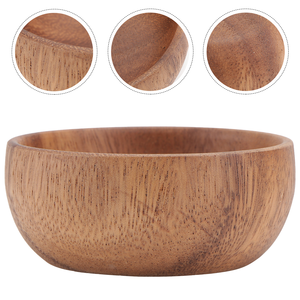 Bols en bois durables pour servir la cuisine à la maison et à l'hôtel Ensemble de vaisselle en bois fait à la main, parfait pour un repas écologique - Product Image 4