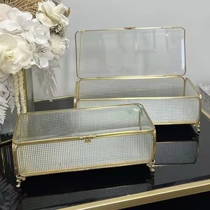 Caja Organizadora de Almacenamiento de Metal Decorativa Niquelada - Product Image 2