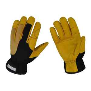 Gants de mécanicien en cuir de vachette grainé, tendance, anti-coupure, anti-impact, gants de conducteur - Product Image 5