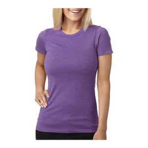 Camisa informal de algodón 100% de alta calidad para mujer, Camiseta holgada transpirable de manga corta, camiseta de talla grande con patrón sólido, logotipo personalizado de 300gsm - Product Image 1