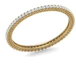 IGI Certified 18 Ct Lab Grown Diamond Bangle Pulsera Diseño elegante para ocasiones nupciales y especiales - Product Image 4