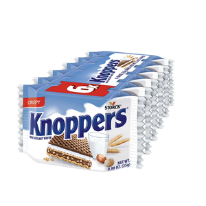 Galletas de chocolate Fresh Storck Knoppers con capas de oblea crujiente y relleno de avellanas, 5 x 40g, envueltas individualmente, venta al por mayor. - Product Image 3