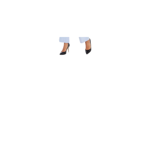 Pantaloni Calvin Klein da donna a gamba dritta moderni, blu, taglia 2, vita alta, traspiranti, in crêpe, a gamba larga, antipiega, per l'ufficio, colorati - Product Image 3