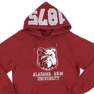 Hiver Écologique Hommes Alabama A & M University Bulldog Hoodie Classic 1875 Design Bold Mascot Woven Brodé Anti-Shrink - Product Image 2