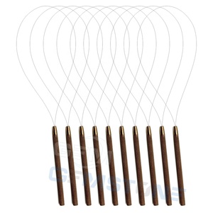 Steel Hair Extension Loop Tool for Micro <b>Beads</b> & Nano Rings Installation –Rose Gold Pulling Loop Needle with Anti-Slip Grip - Product Image 6