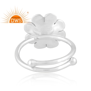 Meilleures ventes Bague empilable au design floral en argent sterling fin avec améthyste rose naturelle Fabricant de bijoux personnalisé - Product Image 4