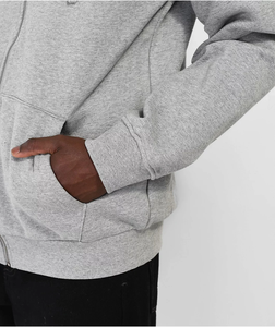 Sudadera con capucha y cremallera completa con logotipo personalizado, de gran tamaño Sudadera con capucha, manga con cremallera, impresión digital, Sudadera con capucha para hombre - Product Image 4