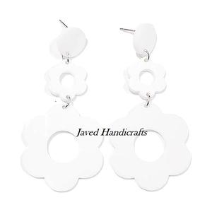 Conjunto de pendientes llamativos acrílicos de resina coloridos hechos a mano, colgante de perlas de moda para mujer para bodas y regalos - Product Image 6