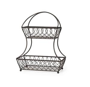 Panier en fer avec des motifs décoratifs uniques adaptés à l'organisation de la chambre à coucher de la cuisine et de l'entrée - Product Image 1