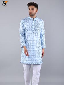 Pyjama Kurta à manches longues en coton doux pour hommes, haute sur demande, pour fête décontractée, fournisseur indien, prix en gros - Product Image 6