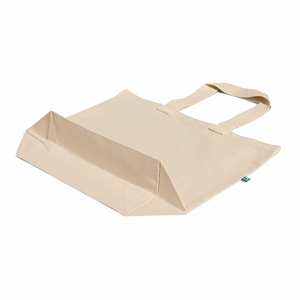 All-Day Tote Recycled Canvas Trendy Eco-Friendly Beach <b>Bag</b> <b>Long</b> Handle Screen Heat Transfer for Daily Use Foods Advertising - Product Image 5