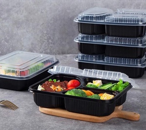 <b>Food</b> Grade PP Rectangle Lunch Box With Lid Disposable <b>Plastic</b> <b>Container</b> For Meal Prep <b>Food</b> Storage - Product Image 1