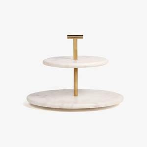 ขาตั้งเค้กหินอ่อนแบรนด์ส่วนตัว สำหรับตกแต่งครัวสไตล์มินิมอล เสริมความโดดเด่นให้กับการจัดแสดงเค้กโดยไม่ทำให้สไตล์ภายในโดดเด่นเกินไป - Product Image 2