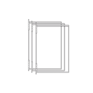 Tavola Trasparente - Sistema Informativo Copertine Trasparenti con Perno Girevole, Rosso, 10 pz. / Confezione - OT441 - Product Image 1