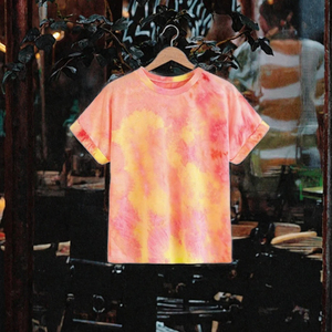 Camiseta personalizada de algodón con tinte de corbata, camiseta de verano de manga corta con degradado de gran tamaño, camisetas holgadas con cuello redondo Driov para hombre - Product Image 3