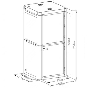 Cabina Telefonica Acustica Mobile Jet-Line 1020x1020x2260 mm Cabina Insonorizzata per Uffici e Home Office - Product Image 5