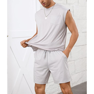 Chándal de verano elástico de cuatro vías para hombre: máxima movilidad, tecnología de secado rápido y bolsillos seguros con cremallera - Product Image 2