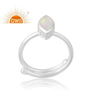 แหวนพลอยโอปอลจากเอธิโอเปียธรรมชาติเงินสเตอร์ลิง925สำหรับผู้ผลิตเครื่องประดับตามต้องการ - Product Image 1